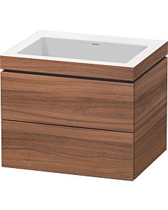 L-Cube Duravit vasque LC6926N7979 60 x 48 cm, sans trou pour robinet, noyer naturel, 2 tiroirs