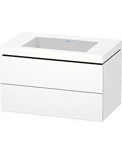 Duravit L-Cube vanity unit LC6927N1818 80 x 48 cm, without tap hole, matt white, 2 drawers