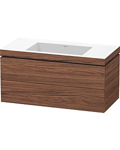 Duravit L-Cube vanity unit LC6928N2121 100 x 48 cm, without tap hole, dark walnut, 2 drawers