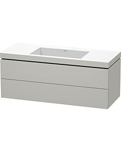 Duravit L-Cube Waschtisch-Unterschrank LC6929N0707 120 x 48 cm, ohne Hahnloch, betongrau matt, 2 Schubkästen