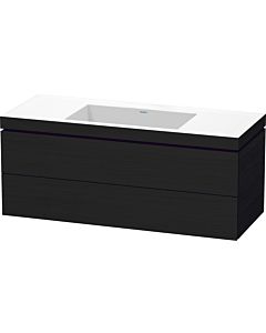 Duravit L-Cube Waschtisch-Unterschrank LC6929N1616 120 x 48 cm, ohne Hahnloch, Eiche schwarz, 2 Schubkästen