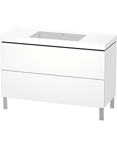 Duravit L-Cube Waschtisch-Unterschrank LC6939N1818 120 x 48 cm, ohne Hahnloch, weiß matt, 2 Auszüge, bodenstehend
