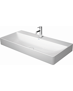 Meuble vasque Duravit DuraSquare 2353100014, 100 x 47 cm, sans trop-plein, avec plage de robinetterie, blanc, 2 trous de robinetterie