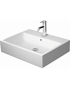vasque à poser Duravit Vero Air 2352600060 blanc, 60x47cm, paroi arrière vitrée, sans trou pour robinet