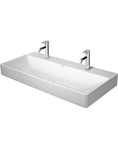 Duravit DuraSquare Waschtisch 2353100072 weiss, 100x47cm, geschliffen, 2 Hahnlöcher