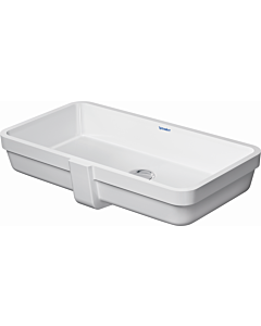 Duravit Vero Air Einbau-Waschtisch 03846000001 60x31cm, Einbau von unten, ohne Hahnloch, mit Überlauf, ohne Hahnlochbank, weiß WonderGliss