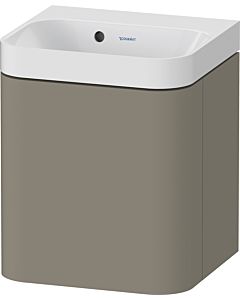 Duravit Happy D.2 Plus Möbelwaschtisch HP4340N92920000 40x36cm, 1 Tür, Anschlag links, ohne Hahnloch, steingrau seidenmatt