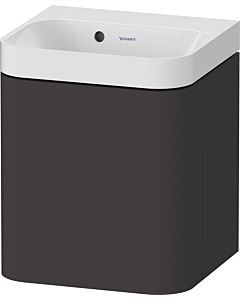 Duravit Happy D.2 Plus HP4340N80800000 40x36cm, porte 2000 , charnière à gauche, sans trou pour robinetterie, graphite super mat