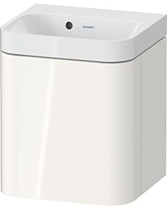 Duravit vasque à poser Happy D.2 Plus HP4340N22220000 40x36cm, porte 2000 , charnières à gauche, sans trou pour robinetterie, blanc brillant