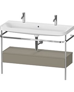 Duravit Happy D.2 Plus combinaison de vanité HP4854O92920000 117,5x49cm, avec console en métal, finition satinée gris pierre