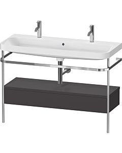 Duravit Happy D.2 Plus combinaison de vanité HP4854O80800000 117,5x49cm, avec console en métal, graphite super mat