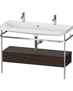 Duravit Happy D.2 Plus combinaison de vanité HP4854O69690000 117,5x49cm, avec console en métal, noyer brossé