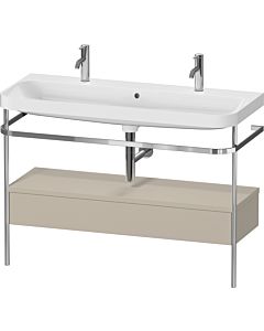 Duravit Happy D.2 Plus Möbelwaschtisch-Kombination HP4854O60600000 117,5x49cm, mit Metallkonsole, taupe seidenmatt