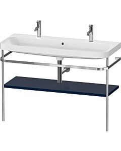 Duravit Happy D.2 Plus furniture washbasin combination HP4849O98980000 117.5x49cm, 2000 hole, with metal console, midnight blue satin finish