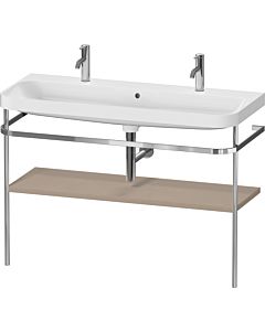 Duravit Happy D.2 Plus Möbelwaschtisch-Kombination HP4849O75750000 117,5x49cm, 1 Hahnloch, mit Metallkonsole, leinen