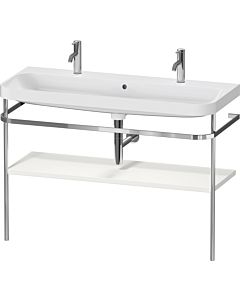 Duravit Happy D.2 Plus furniture washbasin combination HP4849O39390000 117.5x49cm, 2000 hole, with metal console, nordic white satin finish