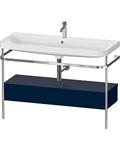 Duravit Happy D.2 Plus furniture washbasin combination HP4844O98980000 117.5x49cm, with metal console, 2000 tap hole, midnight blue satin finish