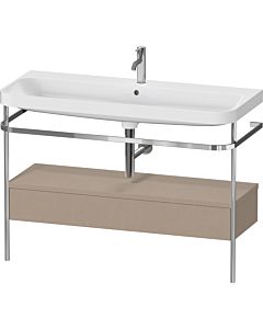 Duravit Happy D.2 Plus vanity washbasin combination HP4844O75750000 117.5x49cm, with metal console, 2000 hole, linen