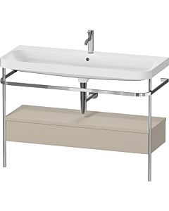 Duravit Happy D.2 Plus combinaison lavabo pour meuble HP4844O60600000 117,5x49cm, avec console en métal, trou pour 2000 , taupe satiné
