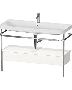 Duravit Happy D.2 Plus furniture washbasin combination HP4844O22220000 117.5x49cm, with metal console, 2000 hole, white high gloss