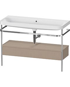 Duravit Happy D.2 Plus Möbelwaschtisch-Kombination HP4844N75750000 117,5x49cm, mit Metallkonsole, ohne Hahnloch, leinen