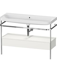 Duravit Happy D.2 Plus Möbelwaschtisch-Kombination HP4844N39390000 117,5x49cm, mit Metallkonsole, ohne Hahnloch, nordic weiß seidenmatt