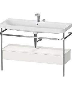 Duravit Happy D.2 Plus combinaison lavabo pour meuble HP4844E39390000 117,5x49cm, avec console en métal, 2 trous pour robinetterie, nordic blanc mat