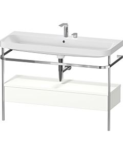 Duravit Happy D.2 Plus furniture washbasin combination HP4844E36360000 117.5x49cm, with metal console, 2 tap holes, white satin finish
