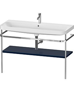 Duravit Happy D.2 Plus Möbelwaschtisch-Kombination HP4839O98980000 117,5x49cm, mit Metallkonsole, 1 Hahnloch, nachtblau seidenmatt