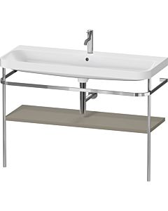 Duravit Happy D.2 Plus furniture washbasin combination HP4839O92920000 117.5x49cm, with metal console, 2000 tap hole, stone gray satin finish