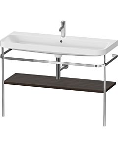 Duravit Happy D.2 Plus furniture washbasin combination HP4839O69690000 117.5x49cm, with metal console, 2000 hole, brushed walnut