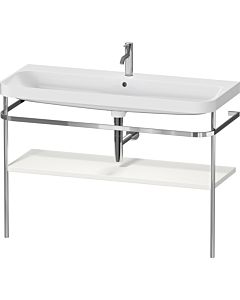 Duravit Happy D.2 Plus Möbelwaschtisch-Kombination HP4839O39390000 117,5x49cm, mit Metallkonsole, 1 Hahnloch, nordic weiß seidenmatt