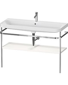 Duravit Happy D.2 Plus furniture washbasin combination HP4839O22220000 117.5x49cm, with metal console, 2000 hole, white high gloss