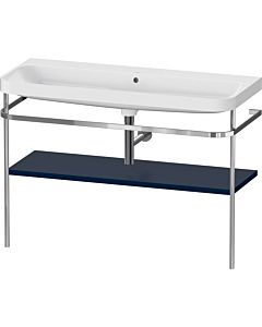 Duravit Happy D.2 Plus combinaison lavabo pour meuble HP4839N98980000 117,5x49cm, avec console en métal, sans trou pour robinetterie, finition satinée bleu nuit