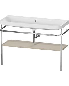 Duravit Happy D.2 Plus vanity combination HP4839N60600000 117.5x49cm, with metal console, without tap hole, taupe satin finish