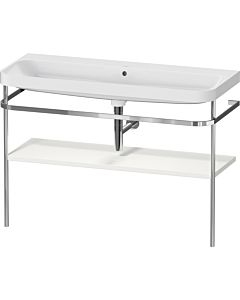 Duravit Happy D.2 Plus furniture washbasin combination HP4839N39390000 117.5x49cm, with metal console, without tap hole, nordic white satin finish