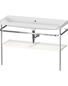 Duravit Happy D.2 Plus furniture washbasin combination HP4839N22220000 117.5x49cm, with metal console, without tap hole, white high gloss