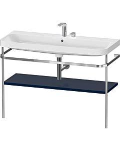 Duravit Happy D.2 Plus combinaison lavabo pour meuble HP4839E98980000 117,5x49cm, avec console en métal, 2 trous pour robinetterie, finition satinée bleu nuit