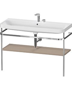 Duravit Happy D.2 Plus vanity washbasin combination HP4839E75750000 117.5x49cm, with metal console, 2 tap holes, linen