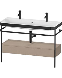 Duravit Happy D.2 Plus vanity washbasin combination HP4764O75750000 117.5x49cm, with 2000 tap hole, metal bracket, linen