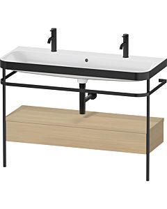 Duravit Happy D.2 Plus combinaison lavabo pour meuble HP4764O71710000 117,5x49cm, avec trou pour robinetterie 2000 , console en métal, chêne méditerranéen