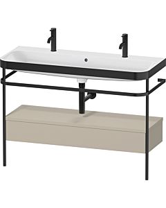 Duravit Happy D.2 Plus vanity combination HP4764O60600000 117.5x49cm, with 2000 tap hole, metal bracket, taupe satin finish