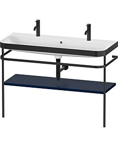Duravit Happy D.2 Plus combinaison lavabo pour meuble HP4759O98980000 117,5x49cm, avec trou pour robinetterie 2000 , console en métal, finition satinée bleu nuit