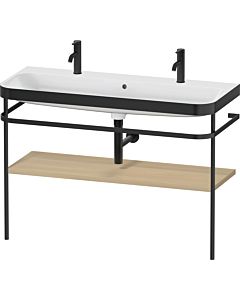 Duravit Happy D.2 Plus furniture washbasin combination HP4759O71710000 117.5x49cm, with 2000 tap hole, metal console, Mediterranean oak