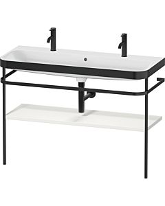 Duravit Happy D.2 Plus furniture washbasin combination HP4759O39390000 117.5x49cm, with 2000 tap hole, metal console, nordic white satin finish