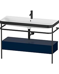 Duravit Happy D.2 Plus vanity combination HP4744O98980000 117.5x49cm, with metal console, 2000 tap hole, midnight blue satin finish