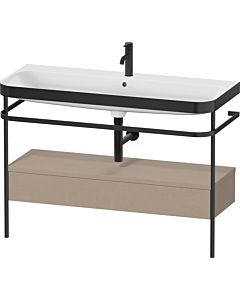 Duravit Happy D.2 Plus vanity washbasin combination HP4744O75750000 117.5x49cm, with metal console, 2000 hole, linen