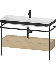 Duravit Happy D.2 Plus furniture washbasin combination HP4744O71710000 117.5x49cm, with metal console, 2000 hole, Mediterranean oak
