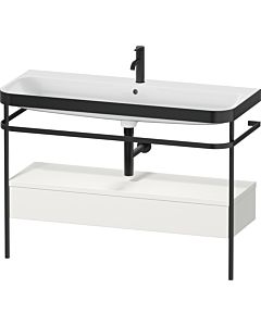 Duravit Happy D.2 Plus vanity combination HP4744O39390000 117.5x49cm, with metal console, 2000 hole, nordic white satin finish