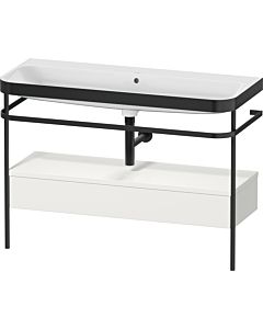 Duravit Happy D.2 Plus furniture washbasin combination HP4744N39390000 117.5x49cm, with metal console, without tap hole, nordic white satin finish